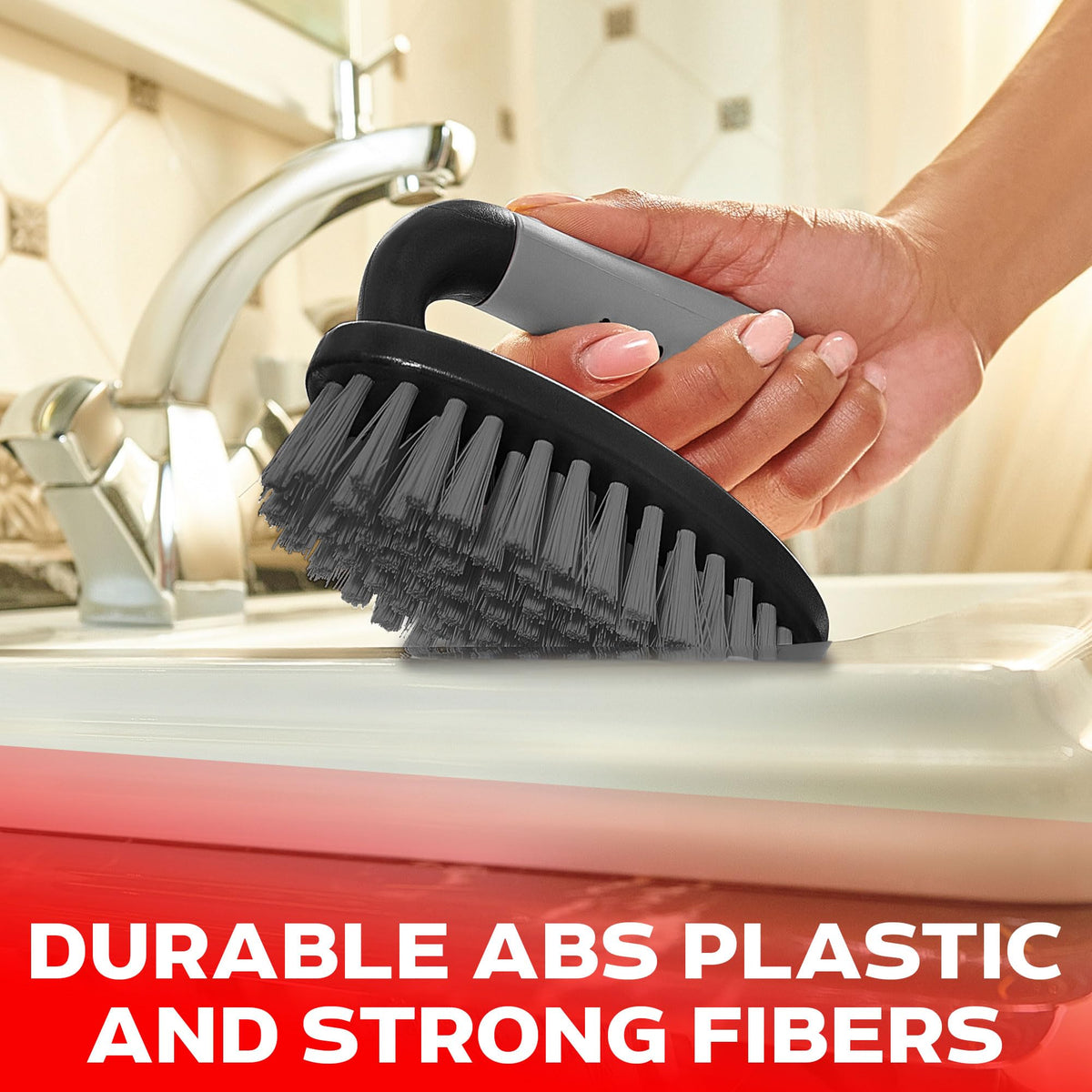 Trazon grout brush for cleaning corners and lines