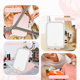 TREASO Travel Makeup Mirror close-up of touch control feature