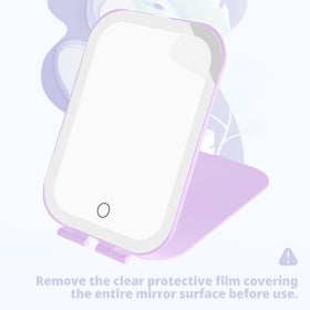 TREASO Travel Makeup Mirror close-up of touch control feature
