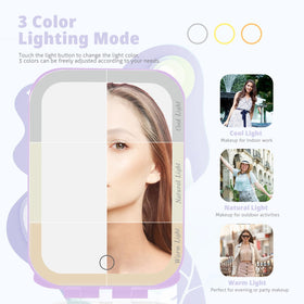 TREASO Travel Makeup Mirror side view showing compact design