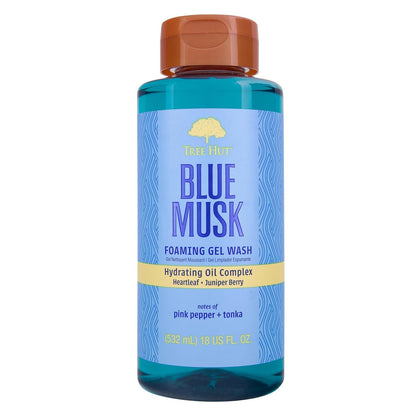 Tree Hut Blue Musk Foaming Body Wash 18 Fl Oz front view