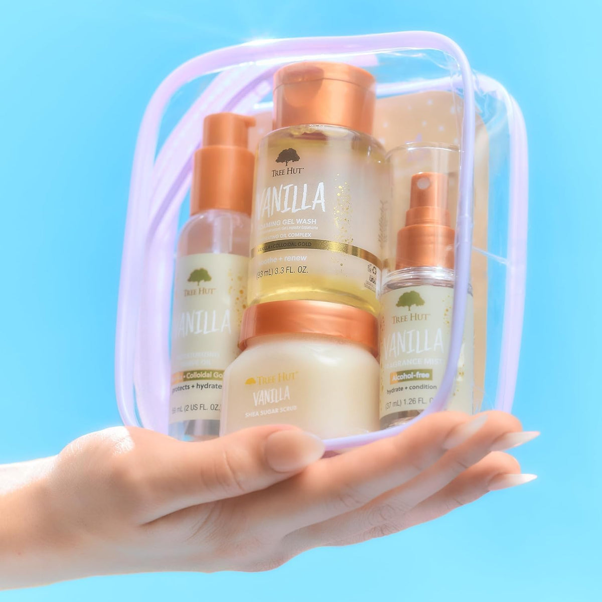 Tree Hut Foaming Gel Wash included in the shower set