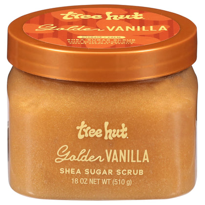 Tree Hut Golden Vanilla Body Scrub 18 Oz front view