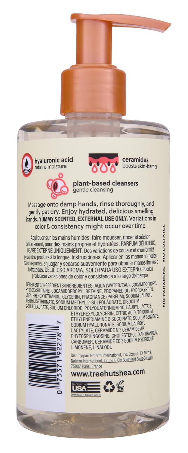 Tree Hut hand wash bottle side view showing serum-like texture
