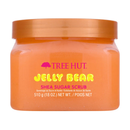 Tree Hut Jelly Bear Body Scrub 18 Oz front view with packaging