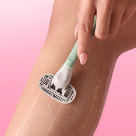 Tree Hut Mini Pink Hibiscus Shave Oil application on skin