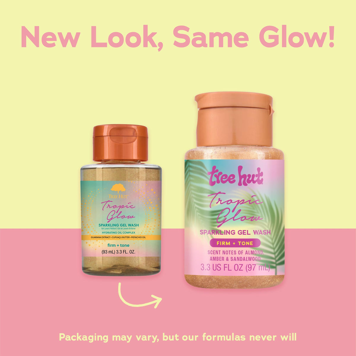 Tree Hut Mini Tropic Glow Body Wash packaging side view