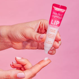 Tree Hut Moisturizing Lip Butter side view highlighting the lid