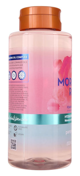 Tree Hut Moroccan Rose Foaming Gel Body Wash 18 oz back view