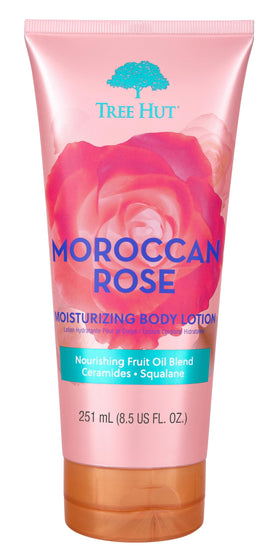Tree Hut Moroccan Rose Moisturizing Body Lotion front view 8.5 Fl Oz