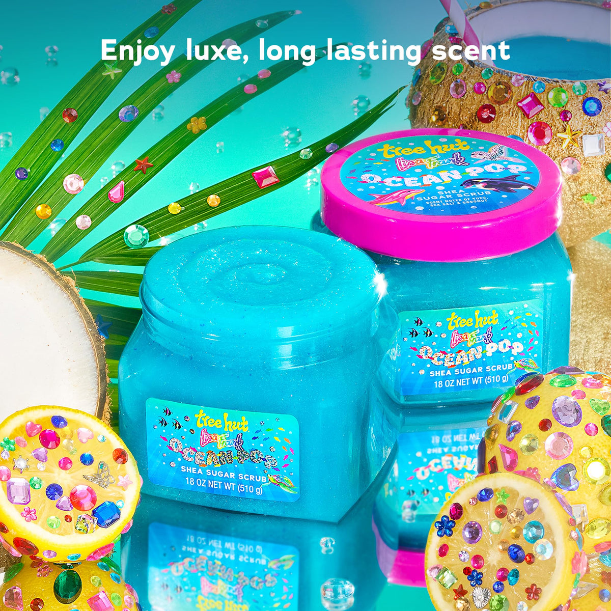 Tree Hut Ocean Pop Body Scrub 18 Oz showing texture of scrub