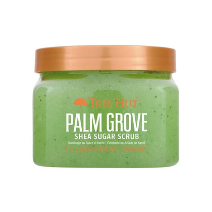 Tree Hut Palm Grove Body Scrub 18 Oz front view with packaging