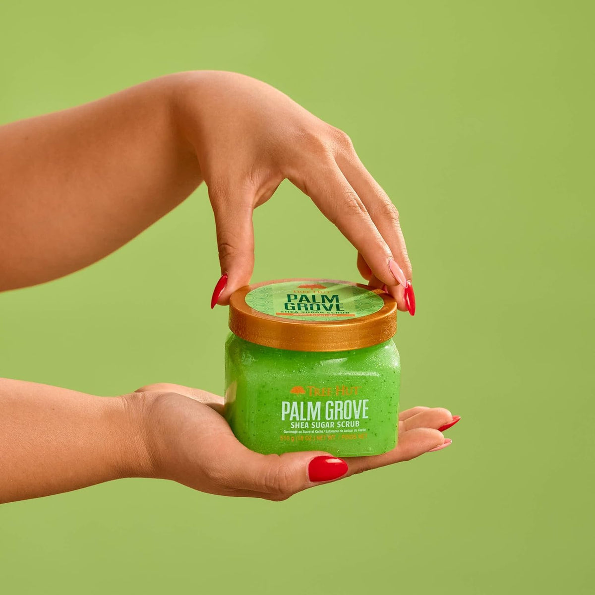 Tree Hut Palm Grove Body Scrub 18 Oz in a lifestyle setting