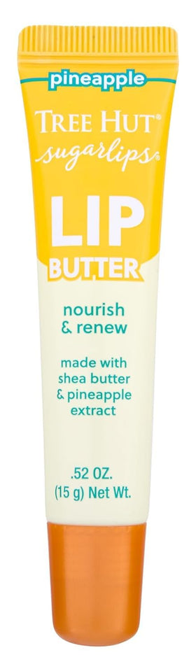 Tree Hut Pineapple Lip Butter front view with packaging