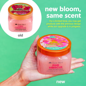 Tree Hut Pink Hibiscus Body Scrub 18 Oz texture close-up