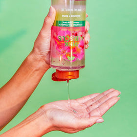 Tree Hut Pink Hibiscus Foaming Body Wash 18 Fl Oz side view