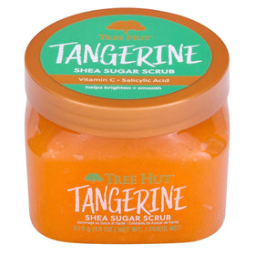 Tree Hut Tangerine Body Scrub 18 Oz showing texture on skin