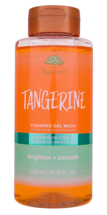 Tree Hut Tangerine Foaming Body Wash front view 18 Fl Oz