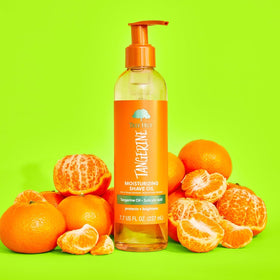 Tree Hut Tangerine Moisturizing Shave Oil on wet skin