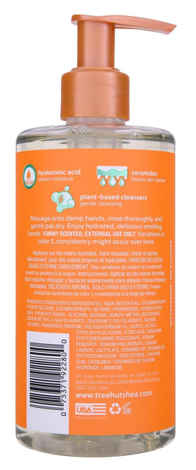 Tree Hut Tangerine Serum Infused Hand Wash side view showing texture