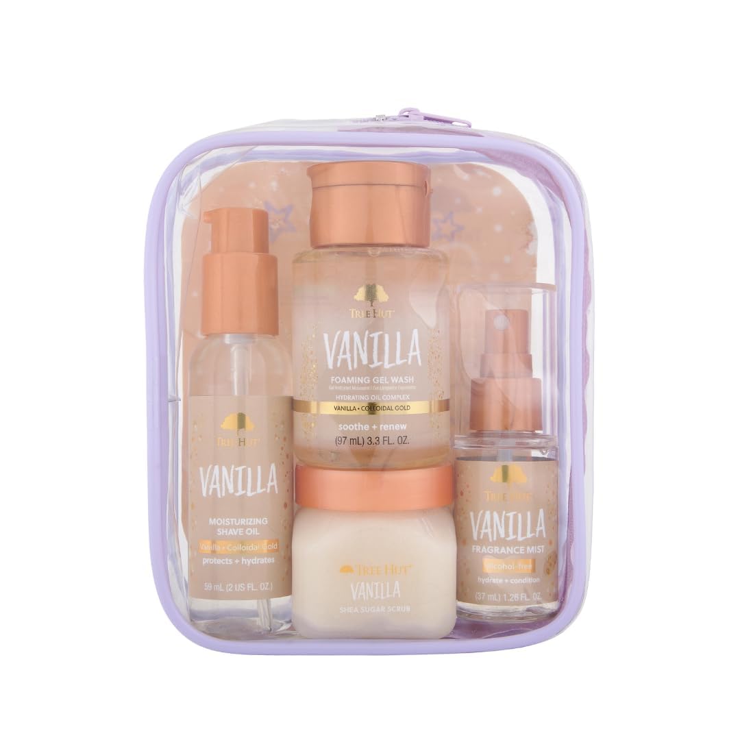 Tree Hut Vanilla Everything Shower Gift Set packaging front view