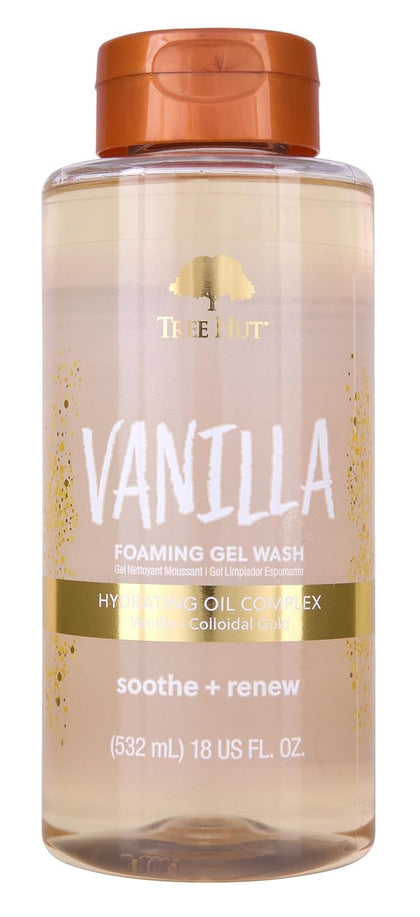 Tree Hut Vanilla Foaming Body Wash 18 Fl Oz front view