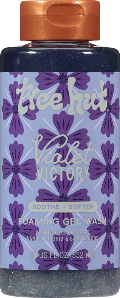 Tree Hut Violet Victory Foaming Body Wash front view