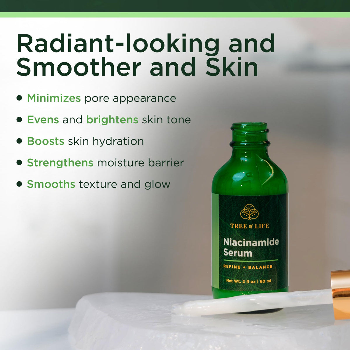 Tree of Life Face Serum Set packaging displayed on a countertop