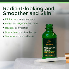 Tree of Life Face Serum Set packaging displayed on a countertop