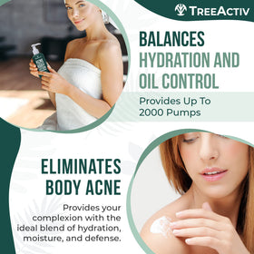 TreeActiv Acne Eliminating Body Lotion 8 fl oz with cucumber mint scent