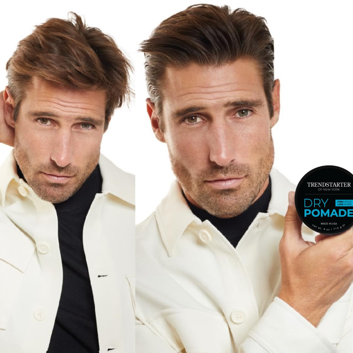 TRENDSTARTER Dry Pomade 4oz side view