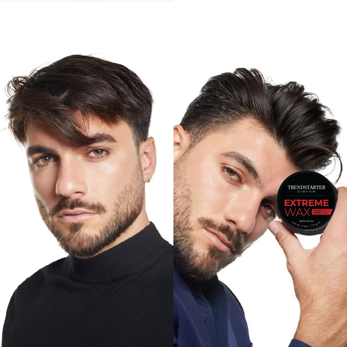 TRENDSTARTER Extreme Wax 4oz back view showing ingredients
