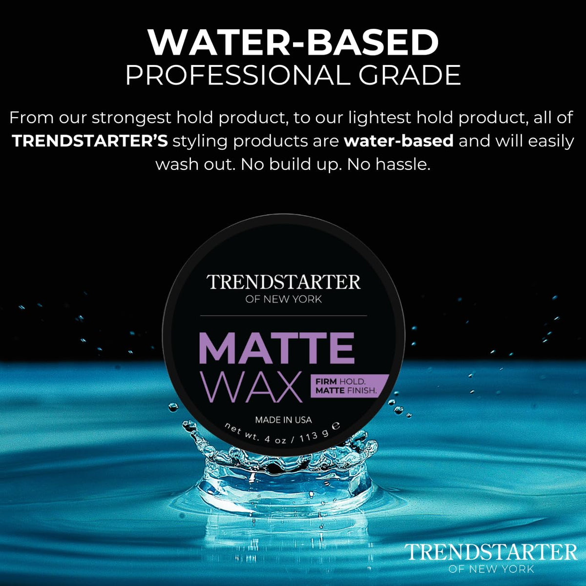 TRENDSTARTER Matte Wax 4oz Pack of 2 lid open