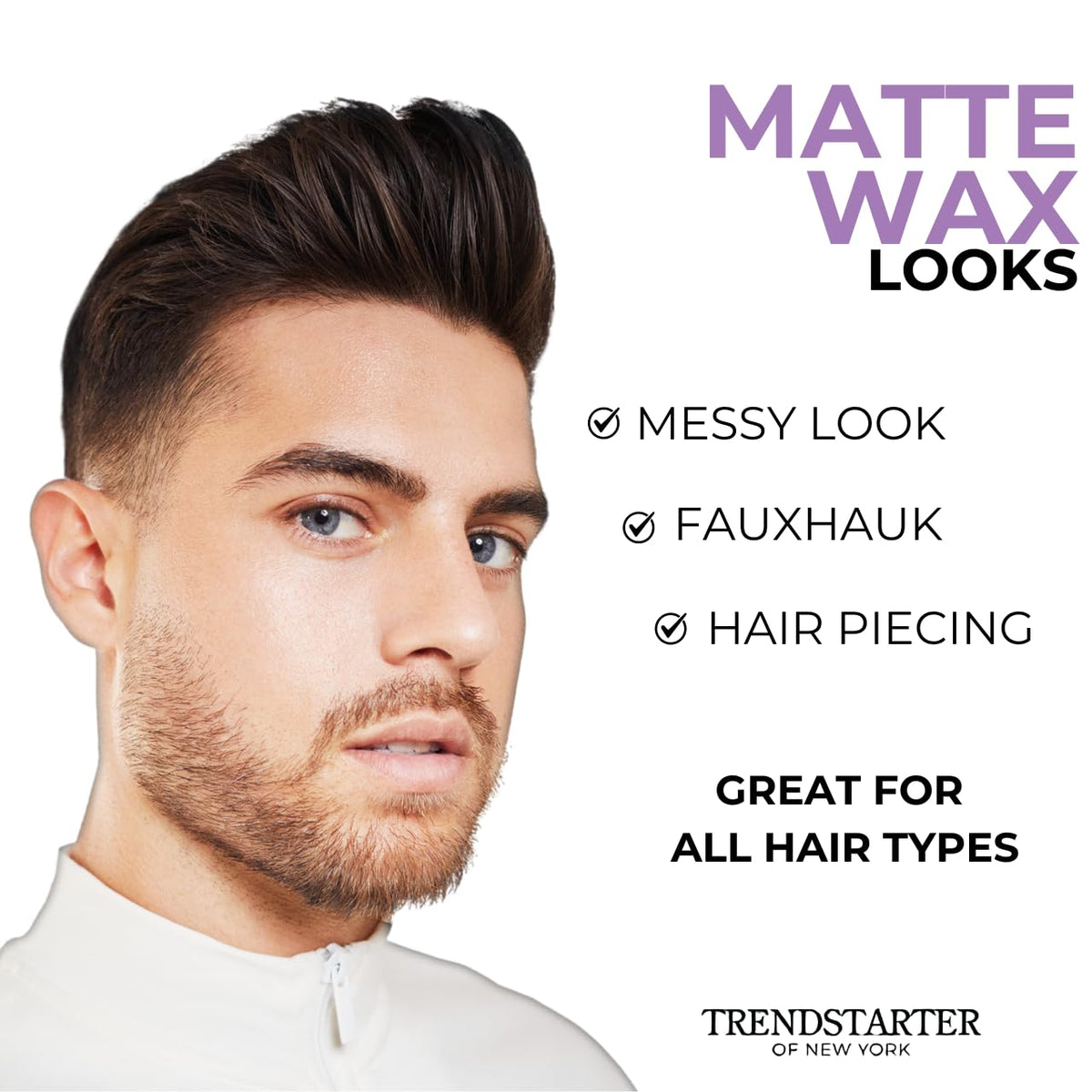 TRENDSTARTER Matte Wax 4oz Pack of 2 side view