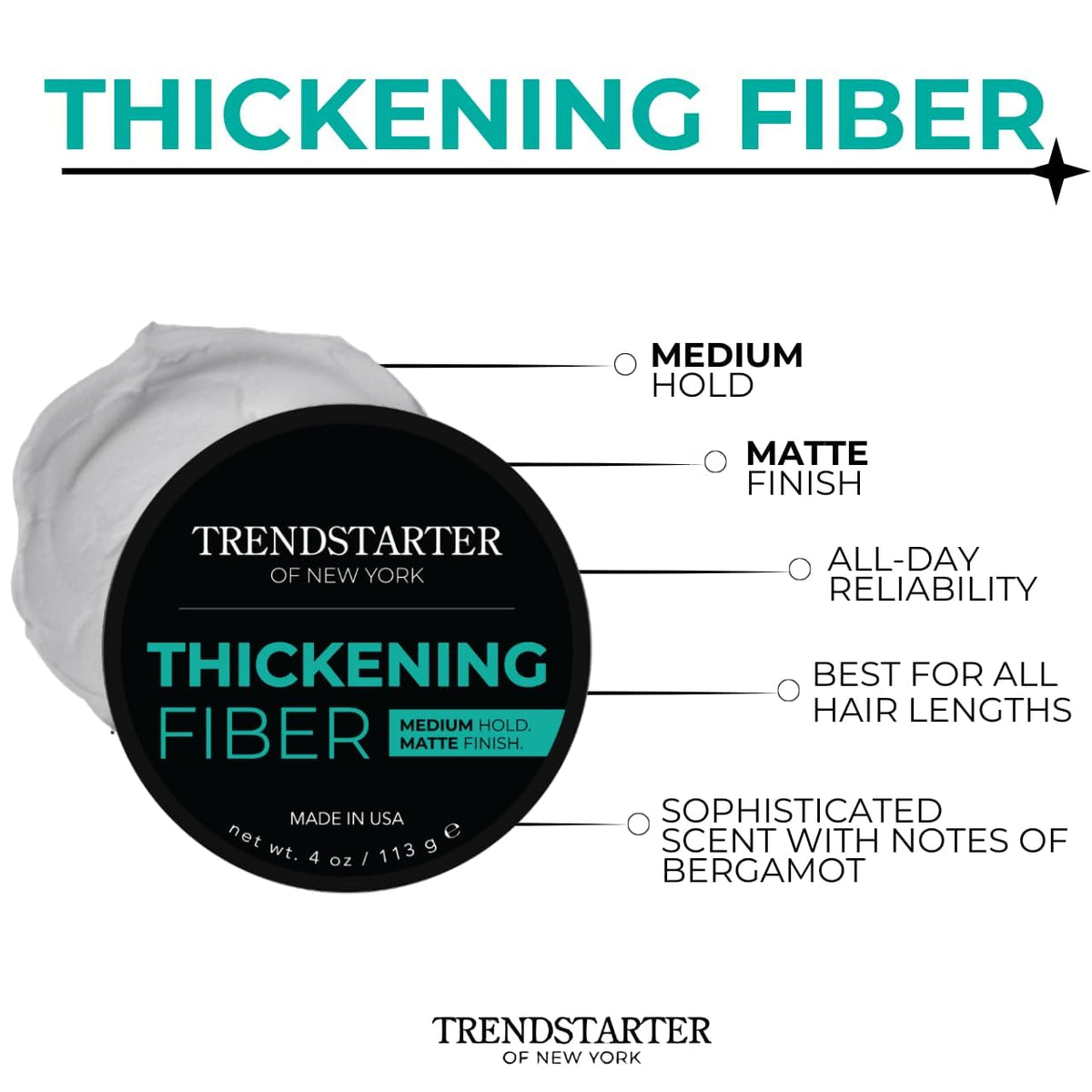 TRENDSTARTER Thickening Fiber Pomade texture close-up