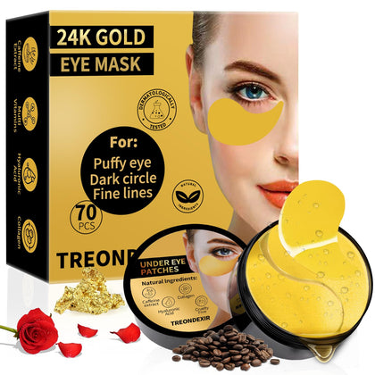 Treondexir 24K Gold Eye Masks packaging front view