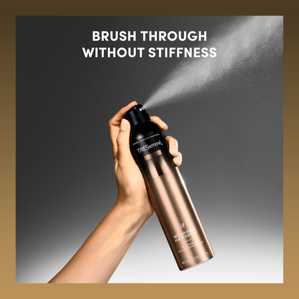 TRESemmé A-LIST Hairspray 8.5 Oz close-up of nozzle