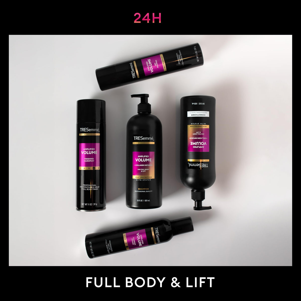 TRESemmé Amplified Volume Mousse application process