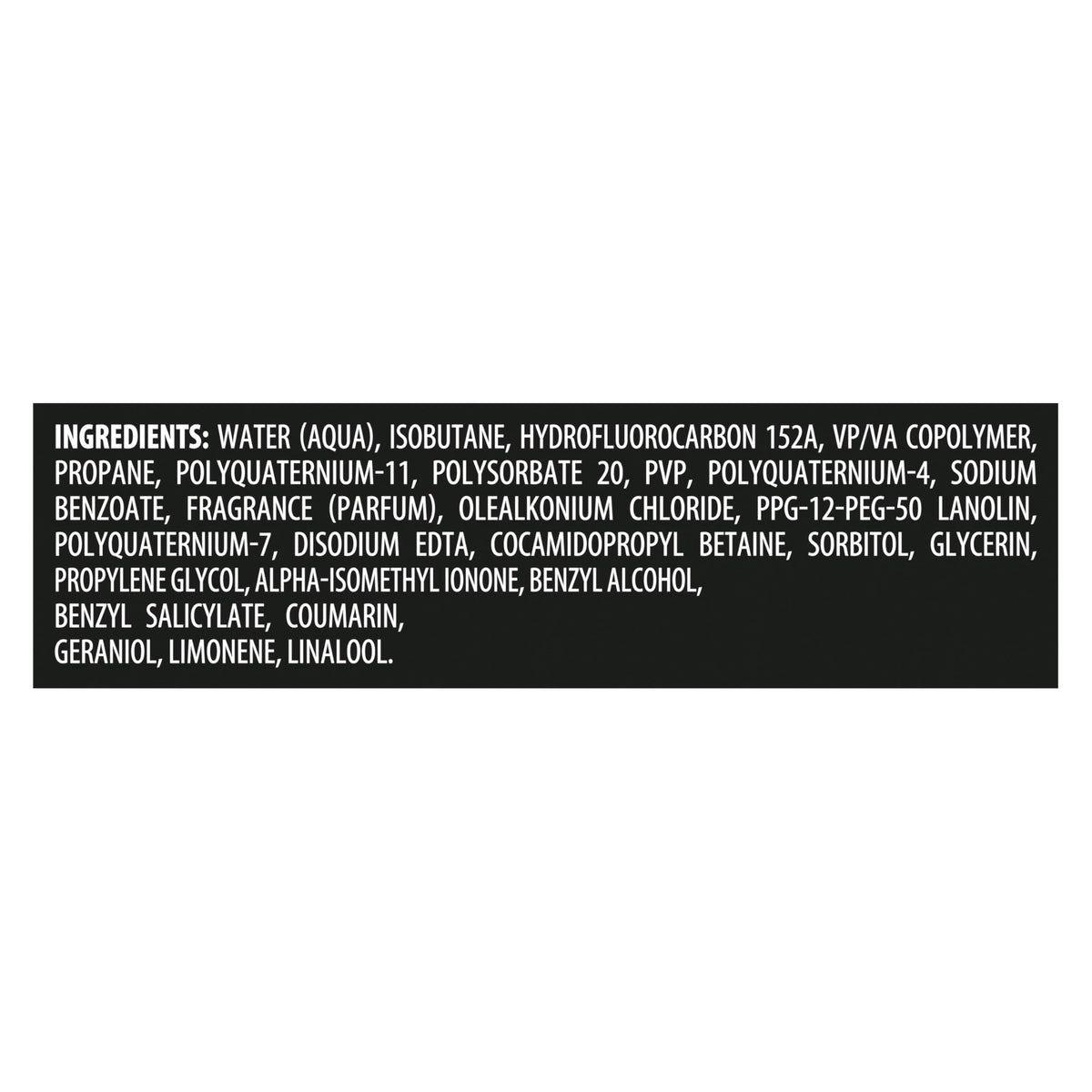 TRESemmé Amplified Volume Mousse ingredients list
