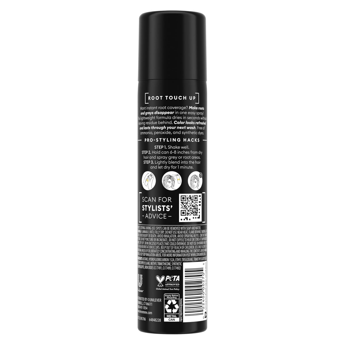 TRESemmé Dark Brown Root Touch-Up Spray can side view