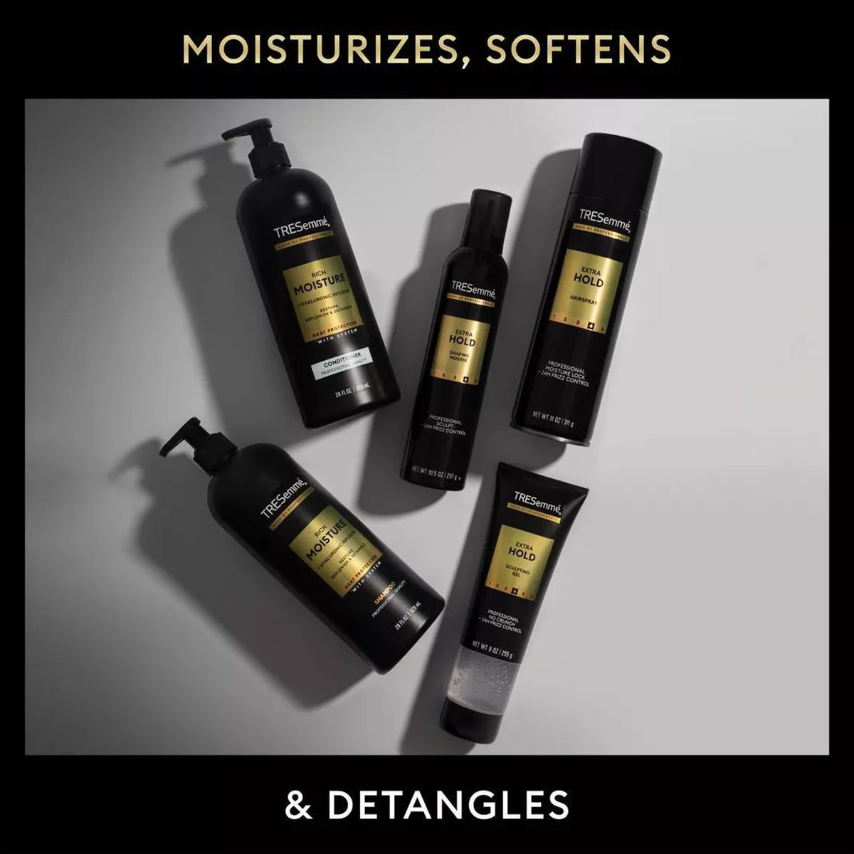 TRESemmé Extra Hold Hairspray application on hair