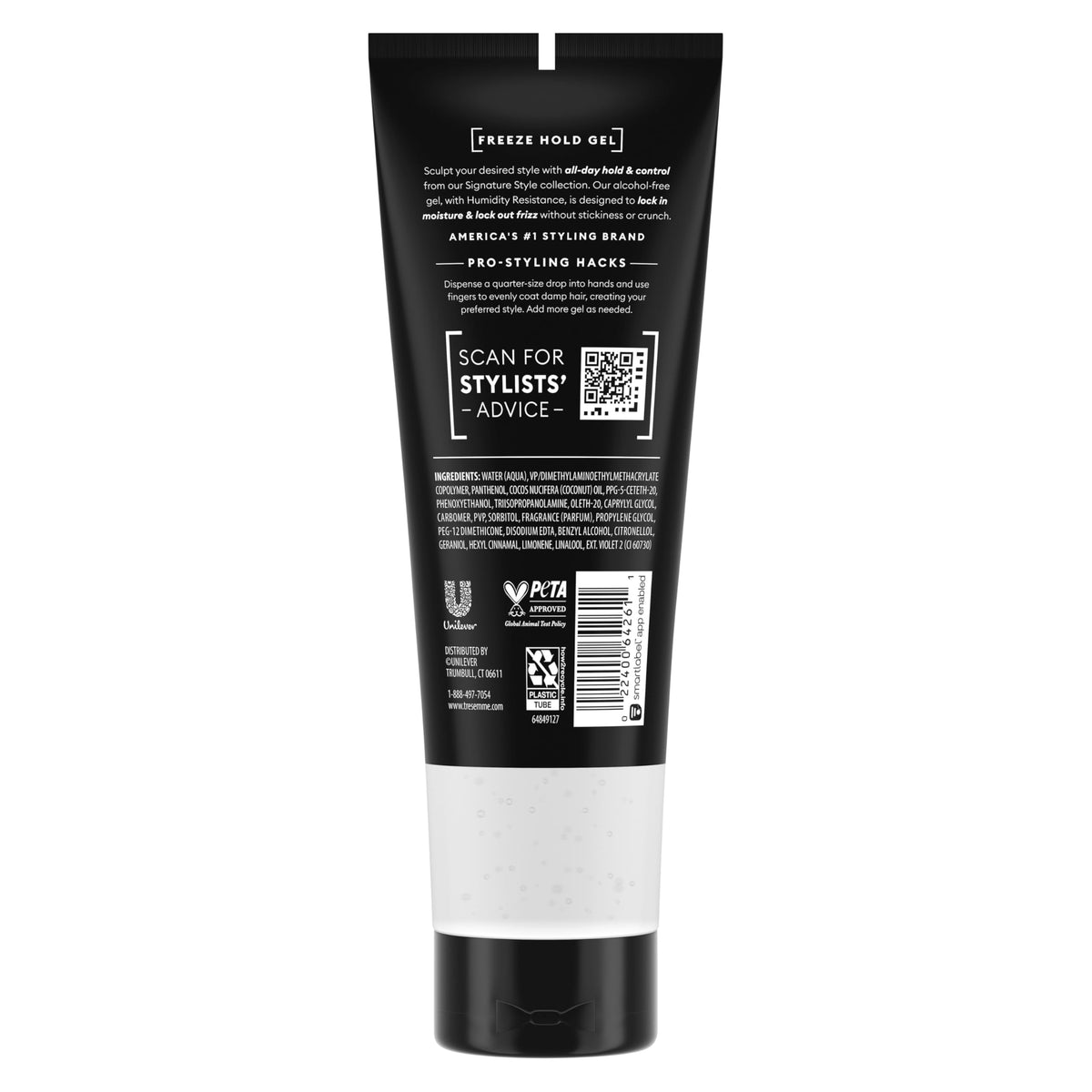 TRESemmé Mega Control Hair Gel 9 oz back view
