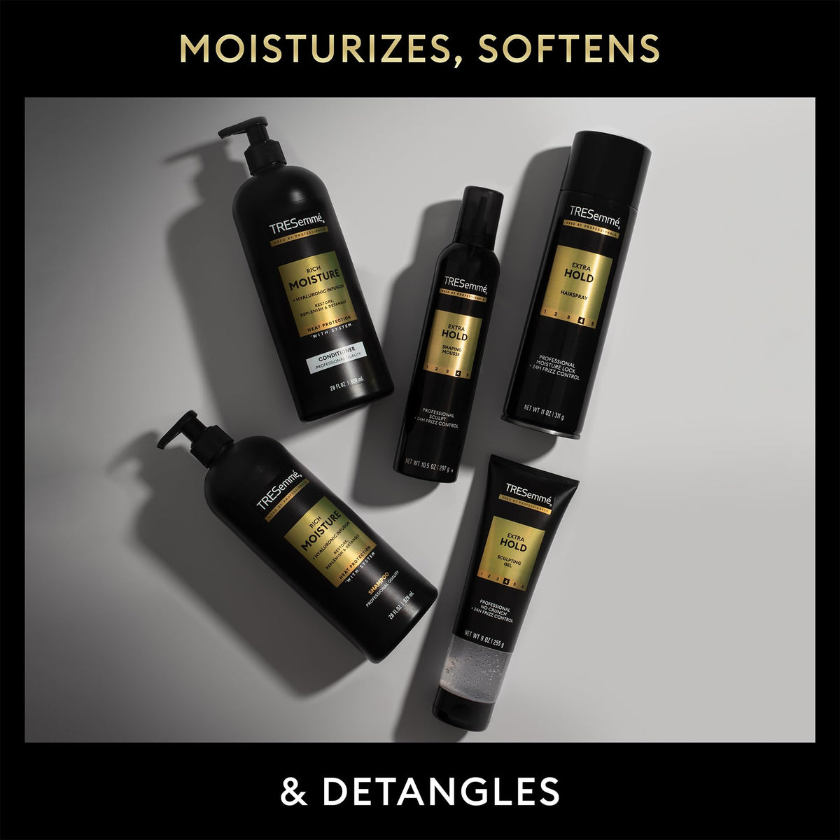 TRESemmé product packaging with branding visible