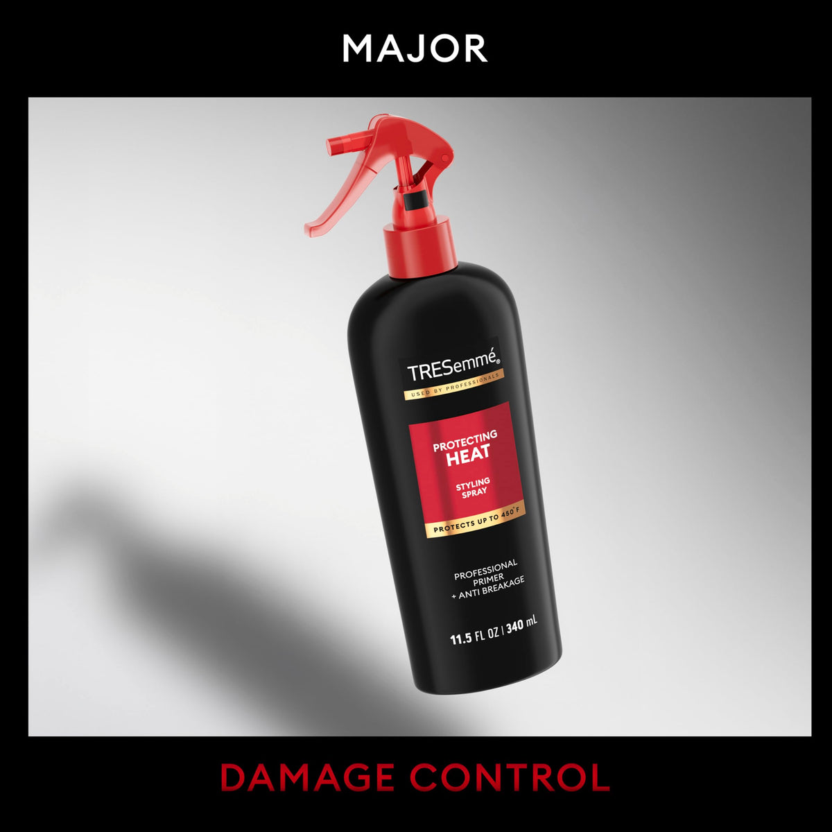 TRESemmé Protecting Heat Styling Spray 450°F in use on hair