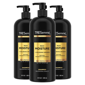 TRESemmé Rich Moisture Hydrating Shampoo 3 Count packaging front view