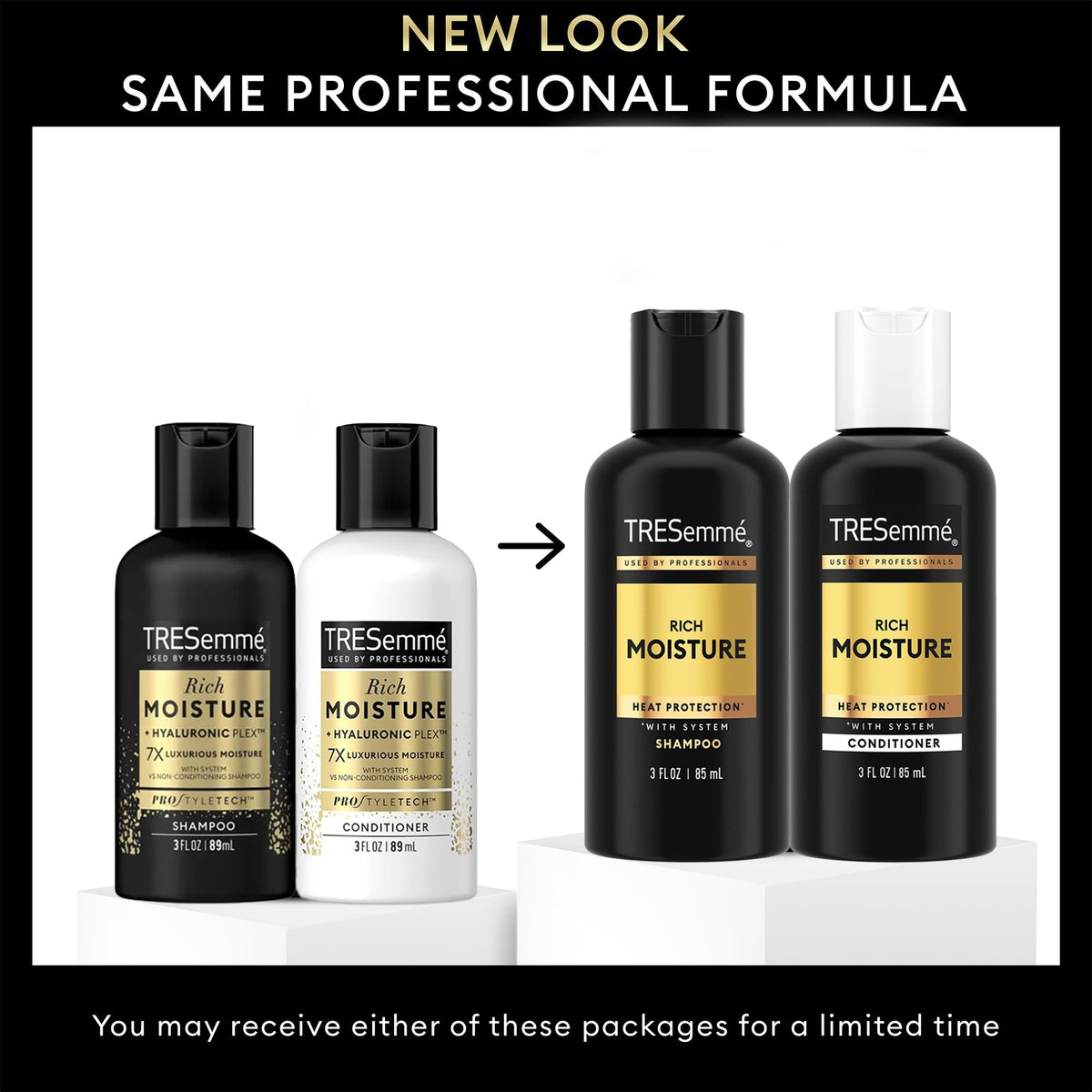 TRESemmé shampoo and conditioner set packaging