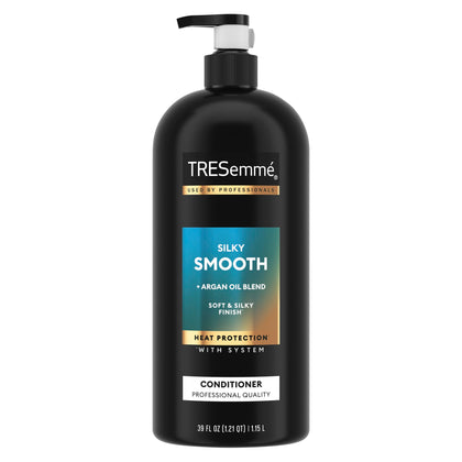 TRESemmé Smooth and Silky Conditioner 39 oz front view with pump