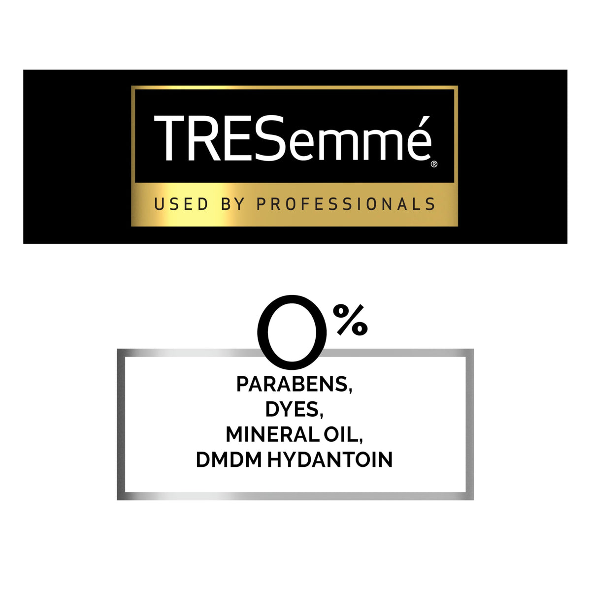 TRESemmé Smooth and Silky Shampoo on a vanity