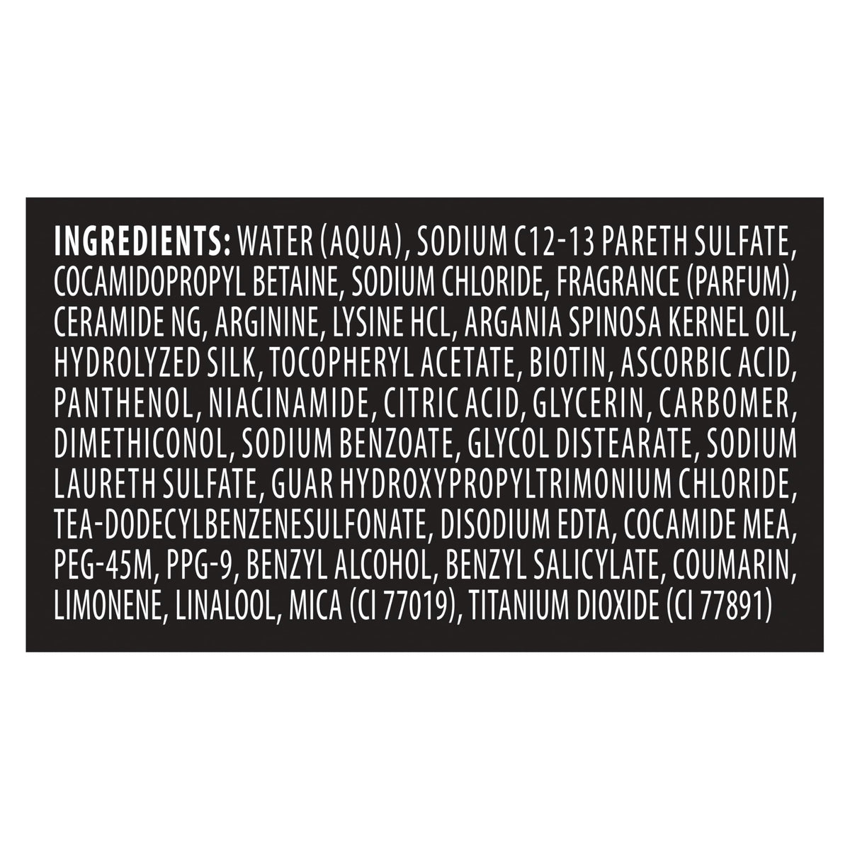 TRESemmé Smooth and Silky Shampoo packaging details