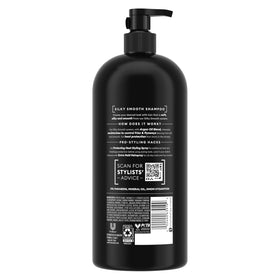 TRESemmé Smooth and Silky Shampoo pump close-up